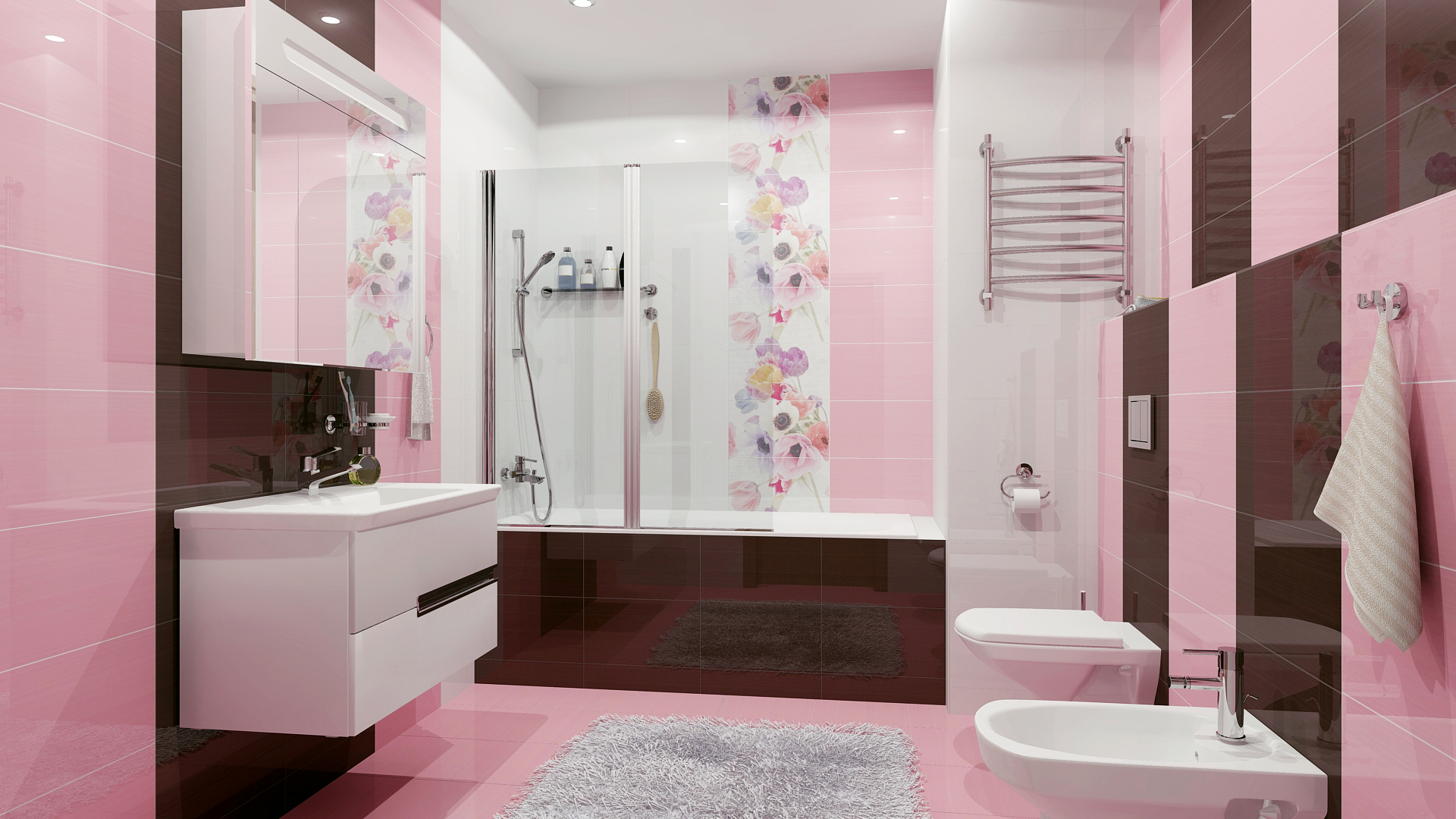 Дизайн плитки в ванной комнате варианты фото