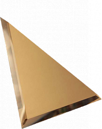 Треугольная зеркальная бронзовая матовая с фацетом 10мм ТЗБм1-03 - 250х250 мм/10шт