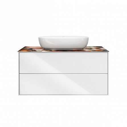 Kerama Marazzi Тумба PLAZA Modern, подвесная 100 см, 2 выдвижных ящика, цв.белый, PLB.M.100.2\WHT