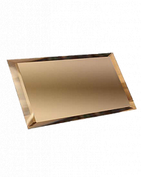 Прямоугольная зеркальная бронзовая с фацетом 10мм ПЗБ1-01 - 240х120 мм/10шт