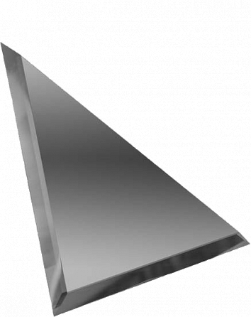 ДСТ Треугольная зеркальная графитовая с фацетом 10мм ТЗГ1-03 - 250х250 мм/10шт Зеркальная плитка