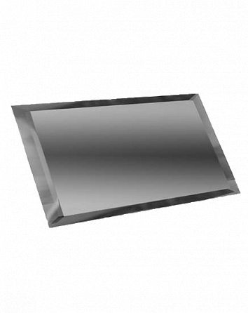 ДСТ Прямоугольная зеркальная графитовая с фацетом 10мм ПЗГ1-02 - 480х120 мм/10шт Зеркальная плитка