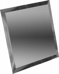 Квадратная зеркальная графитовая с фацетом 10мм КЗГ1-02 - 200х200 мм/10шт