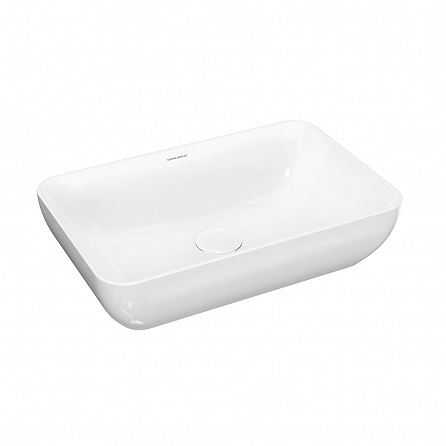Kerama Marazzi Раковина PLAZA накладная 55, белая глянцевая PLR.wb.55