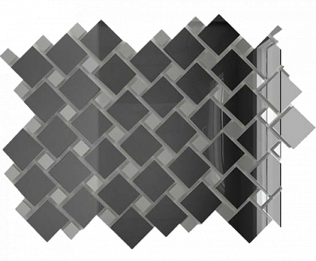 ДСТ зеркальная Графит + Серебро Г70С30 с чипом 25х25 и 12х12/300 x 300 мм (10шт) - 0,9