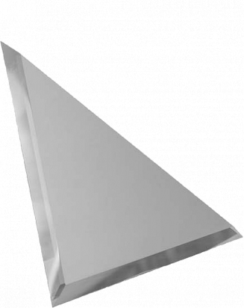 ДСТ Треугольная зеркальная серебряная с фацетом 10мм ТЗС1-04 - 300х300 мм/10шт Зеркальная плитка