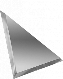 Треугольная зеркальная серебряная с фацетом ТЗС1-15 15х15