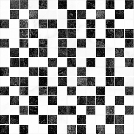 Керамическая плитка Laparet Мозаика чёрный+белый 30х30