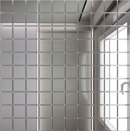 Керамическая плитка ДСТ Мозаика зеркальная Серебро С25 25 х 25/300 x 300 мм (10шт) - 0,9