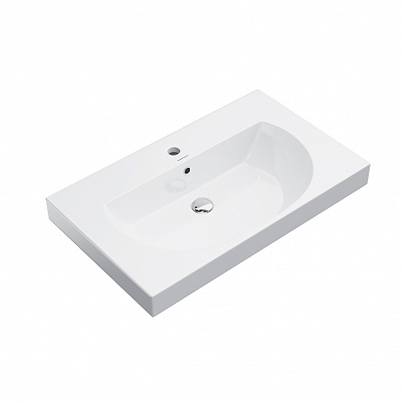 Kerama Marazzi Раковина Buongiorno/Бонджорно подвесная/мебельная 80, белая глянцевая