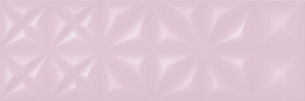 Керамическая плитка Cersanit настенная рельеф розовый (LLU072D) 25x75 Lila