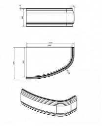 Сантехника  Панель для ванны фронтальная JOANNA 140 универсальная