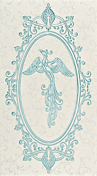 Декор орнамент голубой 1645-0097 25х45