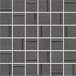 Керамическая плитка  Kerama Marazzi  Декор 1 мозаичный антрацит матовый обрезной MM13132 30x30