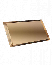 Прямоугольная зеркальная бронзовая с фацетом 10мм ПЗБ1-02 - 480х120 мм/10шт