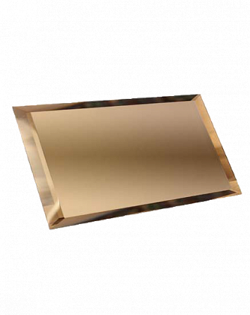 ДСТ Прямоугольная зеркальная бронзовая с фацетом 10мм ПЗБ1-02 - 480х120 мм/10шт Зеркальная плитка