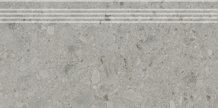 Kerama Marazzi Ступень серый матовый обрезной DD606020R\GR 30x60