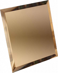 Квадратная зеркальная бронзовая с фацетом 10мм КЗБ1-01 - 180х180 мм/10шт
