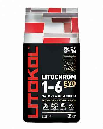 Litokol LITOCHROM 1-6 EVO LE.130 Серый 2kg,Al.bag