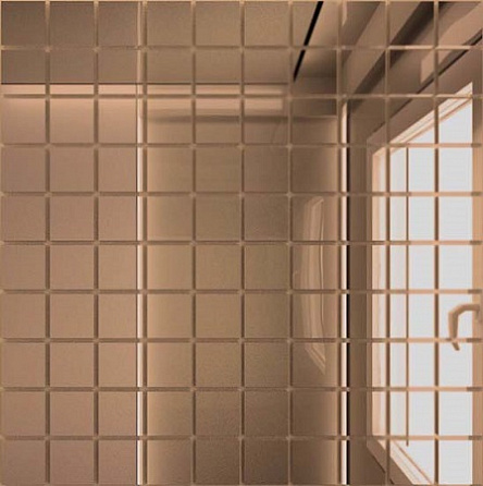 Керамическая плитка ДСТ Мозаика зеркальная Бронза Б25 25 х 25/300 x 300 мм (10шт) - 0,9