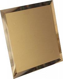 Квадратная зеркальная бронзовая с фацетом 10мм КЗБ1-03 - 250х250 мм/10шт