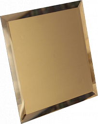 Квадратная зеркальная бронзовая с фацетом 10мм КЗБ1-02 - 200х200 мм/10шт
