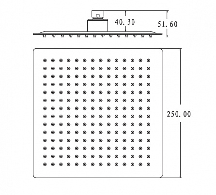 Laparet Верхний душ квадратный 250*250мм N289415002LPT