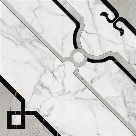 Керамогранит Kerranova K-1000/MR/d01-cut/60x60 Carrara Marble Trend